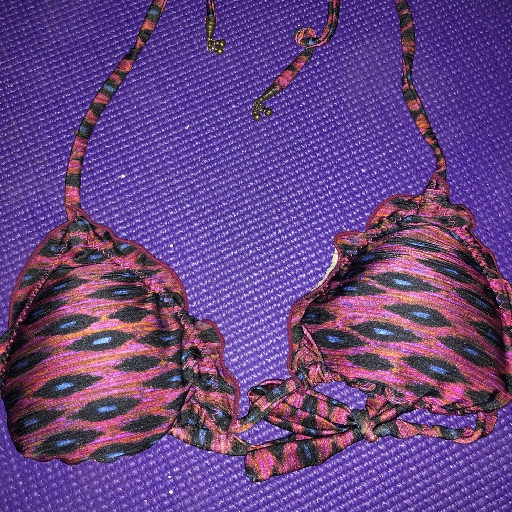 Brazilian Pink Bikini Curtain Top
